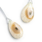 39x24mm Solar Quartz Faceted Pear Focals 2 Beads - The Bead Traders
