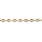 3mm 22kt Gold plated Divot Oval Chain sold by the foot - The Bead Traders