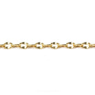 3mm 22kt Gold plated Divot Oval Link Chain by the Foot - The Bead Traders