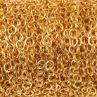 3mm 22kt Gold plated Flat Round Link Chain sold by the foot - The Bead Traders