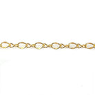 3mm 22kt Gold plated Oval and Twist Link Chain by the Foot - The Bead Traders
