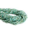 3mm-3.5mm Blue Peruvian Opal faceted rondelle beads 13 inch 91 pieces - The Bead Traders