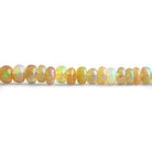 3mm-5.5mm Ethiopian Opal Plain Rondelle Beads 16 inch 215 pieces - The Bead Traders
