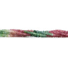 3mm Afghani Tourmaline Faceted Rondelles 14 inch 220 beads - The Bead Traders