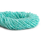 3mm Amazonite Microfaceted Rounds 12 inch 105 beads - The Bead Traders