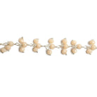 3mm Angel Skin Peach Crystal rondelle Silver Dangling Chain by the foot 97 beads - The Bead Traders