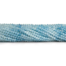 3mm Aquamarine Microfaceted Round Beads 12 inch 105 pieces - The Bead Traders