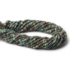 3mm Azurite faceted rondelle beads 13 inch 145 pieces - The Bead Traders