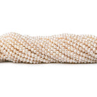 3mm Ballet Pink Shell Pearl micro faceted round beads 13 inch 133 pieces - The Bead Traders