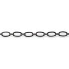 3mm Black Gold plated Drawn Oval & Link Chain by the Foot - The Bead Traders