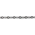 3mm Black Gold plated Drawn Oval & Link Chain by the Foot - The Bead Traders