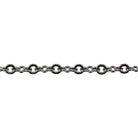3mm Black Gold plated Fancy Cross Link Chain by the Foot - The Bead Traders