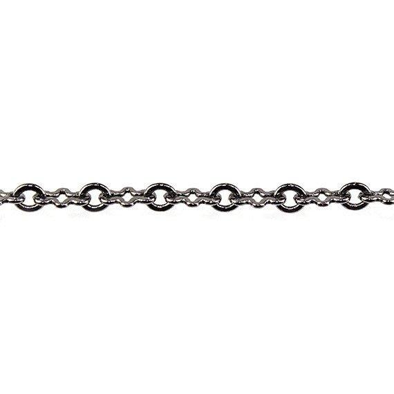 3mm Black Gold plated Fancy Cross Link Chain by the Foot - The Bead Traders