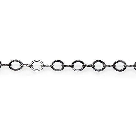 3mm Black Gold plated Oval and Bowtie Link Chain by the Foot - The Bead Traders