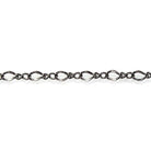 3mm Black Gold plated Oval and Twist Link Chain by the Foot - The Bead Traders
