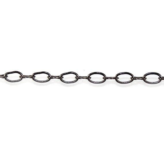 3mm Black Gold plated Roval and Bowtie Link Chain by the Foot - The Bead Traders