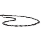 3mm Black Spinel micro faceted round beads 13 inch 110 beads - The Bead Traders