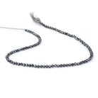 3mm Blue Grey Mystic Black Spinel microfaceted rounds 13 inch 128 beads - The Bead Traders