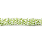 3mm Citrus Green Shell Pearl micro faceted rounds 13 inch 115 beads - The Bead Traders