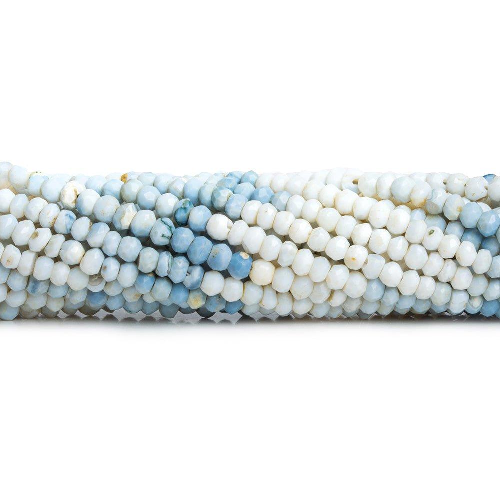 3mm Denim Opal Faceted Rondelle Beads 12 inch 125 pieces - The Bead Traders