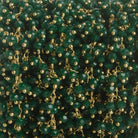 3mm Forest Green Crystal rondelle Gold Dangling Chain by the foot 97 beads - The Bead Traders