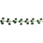 3mm Forest Green Crystal rondelle Silver Dangling Chain by the foot 97 beads - The Bead Traders