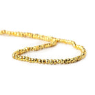 3mm Gold plated Pyrite faceted rondelle beads 12.5 inch 155 pieces - The Bead Traders