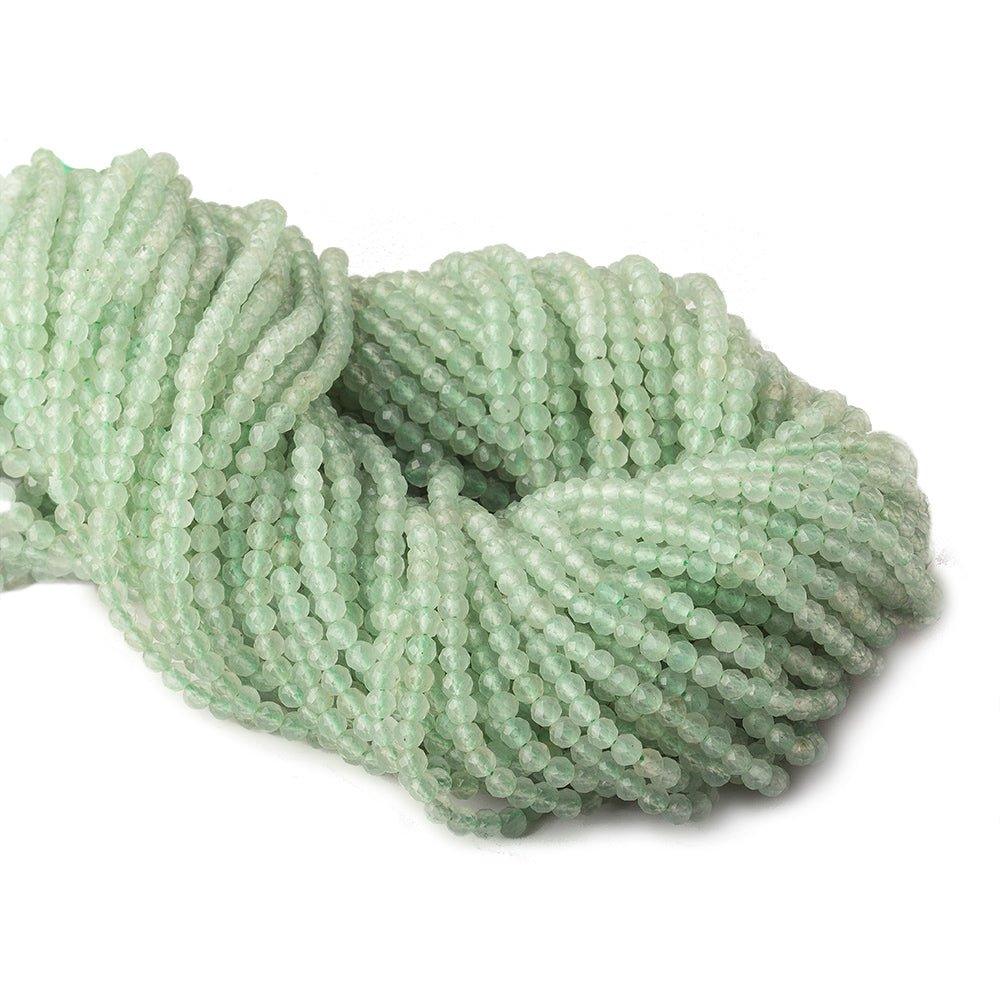 3mm Green Aventurine microfaceted round beads 13 inch 110 pieces - The Bead Traders