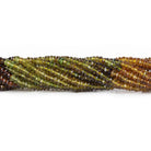 3mm Green & Brown Tourmaline Beads Faceted Rondelle 13.5 inch 215 pieces AA - The Bead Traders
