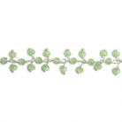 3mm Green Crystal rondelle Silver Dangling Chain by the foot 97 beads - The Bead Traders