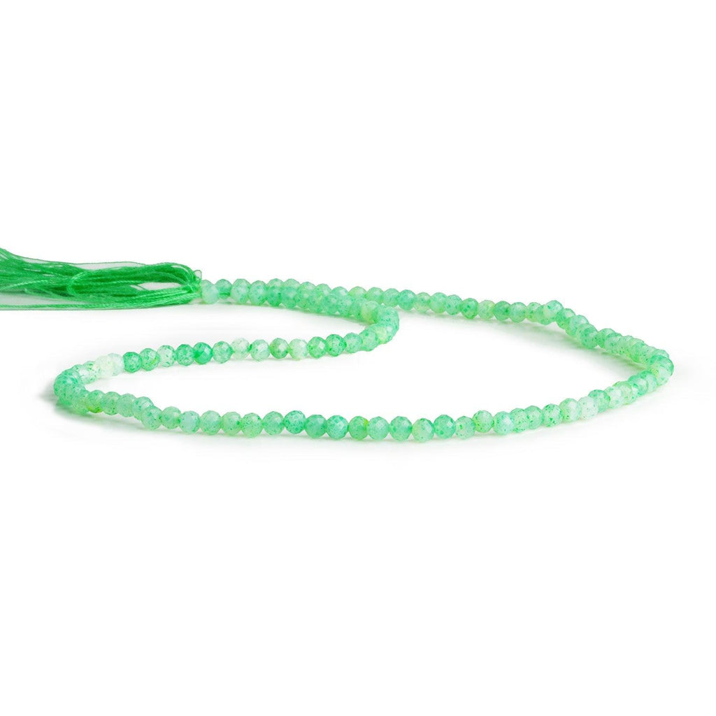 3mm Green Opal Microfaceted Round Beads 12 inch 105 pieces - The Bead Traders
