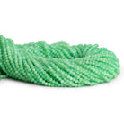 3mm Green Opal Microfaceted Round Beads 12 inch 105 pieces - The Bead Traders