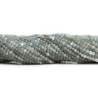 3mm Grey Moonstone Handcut Rounds 12 inch 110 pieces - The Bead Traders