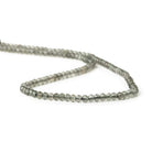 3mm Grey Moonstone microfaceted round beads 13 inch 130 pieces - The Bead Traders
