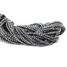 3mm Hematite Faceted Round Beads 15 inch 133 pieces - The Bead Traders