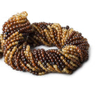 3mm Hessonite Garnet plain rounds 13 inch 108 beads - The Bead Traders