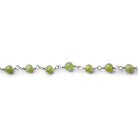 3mm Idocrase Plain Round Silver plated Chain by the foot 31 pieces - The Bead Traders