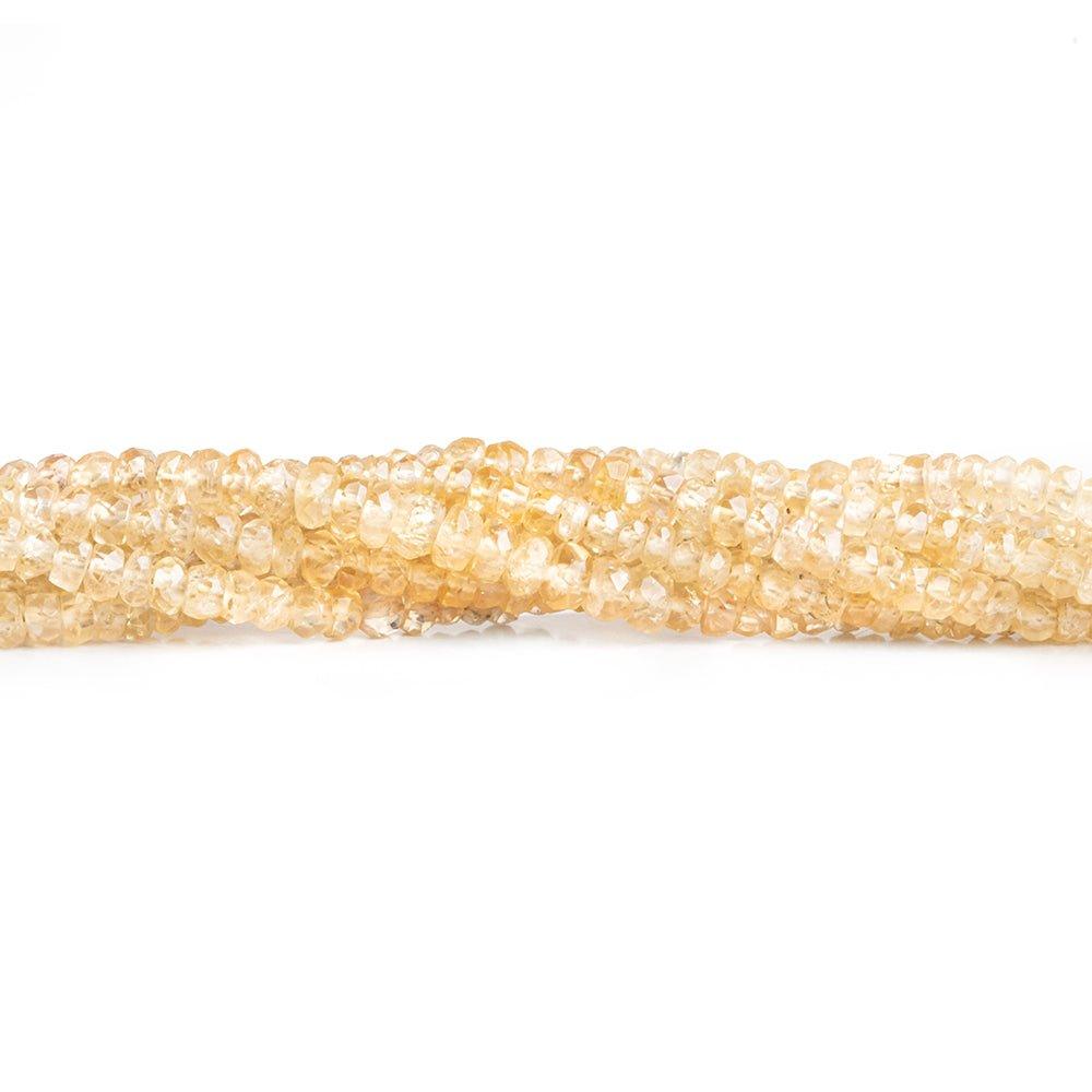 3mm Imperial Topaz Faceted Rondelle Beads 16 inch 225 pieces - The Bead Traders