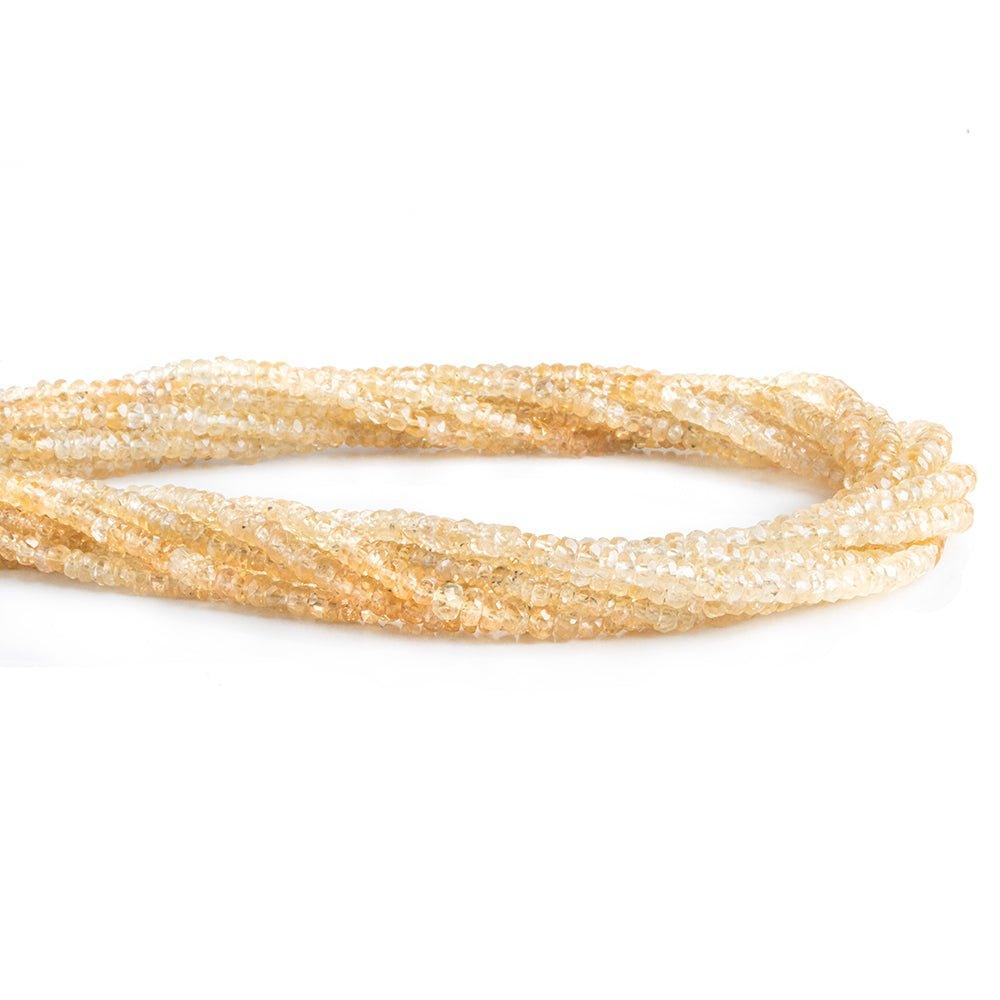 3mm Imperial Topaz Faceted Rondelle Beads 16 inch 225 pieces - The Bead Traders