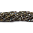 3mm Labradorite MicroFaceted rondelles 13 inch 150 beads - The Bead Traders