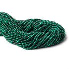 3mm Malachite micro faceted round beads 13 inch 119 pieces - The Bead Traders