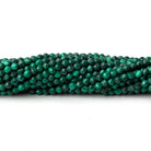 3mm Malachite micro faceted round beads 13 inch 119 pieces - The Bead Traders