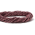 3mm Metallic Berry Purple plated Pyrite faceted rondelle Beads 135 pcs - The Bead Traders