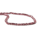 3mm Metallic Berry Purple plated Pyrite faceted rondelle Beads 135 pcs - The Bead Traders