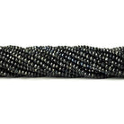 3mm Metallic Black Spinel Beads Faceted Rondelle 13 inch 150 pcs - The Bead Traders