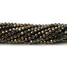 3mm Metallic Bronze Black Spinel Micro faceted rounds 13 inch 128 beads - The Bead Traders