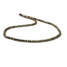 3mm Metallic Bronze Black Spinel Micro faceted rounds 13 inch 128 beads - The Bead Traders