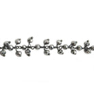 3mm Metallic Crystal rondelle Black Dangling Chain by the foot 97 beads - The Bead Traders