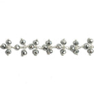 3mm Metallic Crystal rondelle Silver Dangling Chain by the foot 97 beads - The Bead Traders