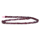 3mm Metallic Rhodolite Garnet Faceted Rondelles 13 inch 140 beads - The Bead Traders